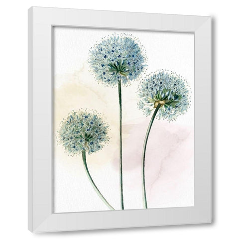 Watercolor Dandelion White Modern Wood Framed Art Print by Allen, Kimberly