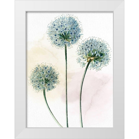 Watercolor Dandelion White Modern Wood Framed Art Print by Allen, Kimberly