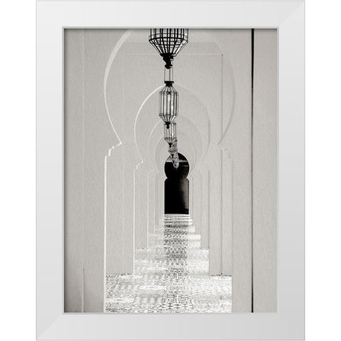 Lantern Hall White Modern Wood Framed Art Print by Allen, Kimberly