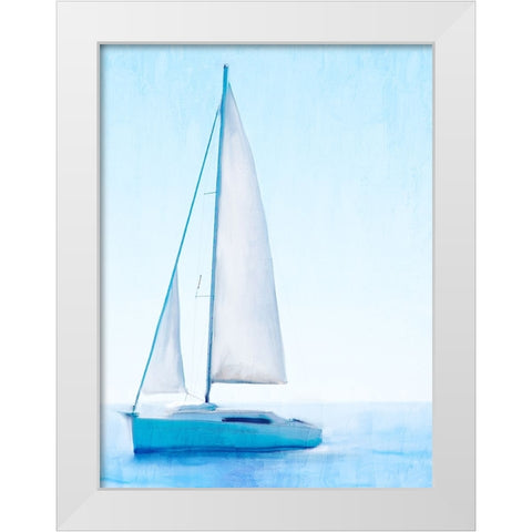 Morning Sail White Modern Wood Framed Art Print by Allen, Kimberly