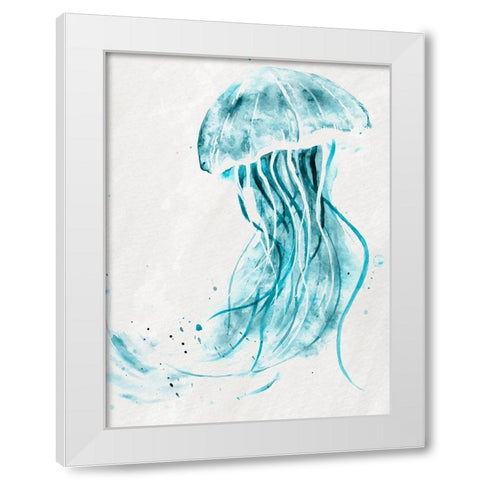 Jelly Jelly Teal 2 White Modern Wood Framed Art Print by Allen, Kimberly