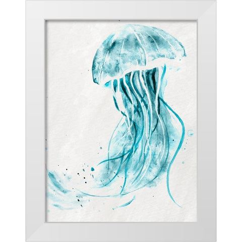 Jelly Jelly Teal 2 White Modern Wood Framed Art Print by Allen, Kimberly