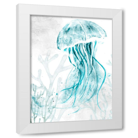 Jelly Swim 2 White Modern Wood Framed Art Print by Allen, Kimberly
