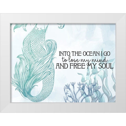 Into The Ocean White Modern Wood Framed Art Print by Allen, Kimberly