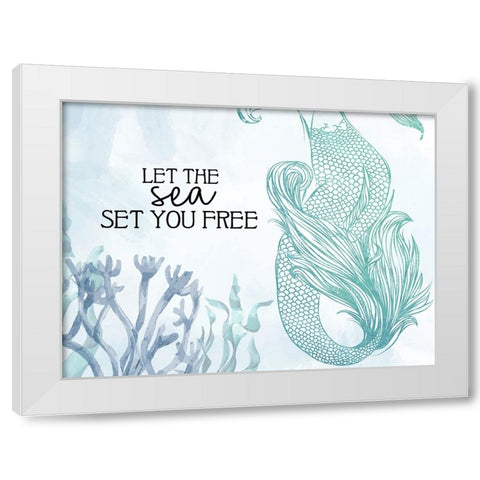 Let The Sea White Modern Wood Framed Art Print by Allen, Kimberly