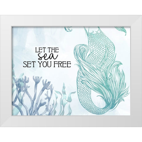 Let The Sea White Modern Wood Framed Art Print by Allen, Kimberly