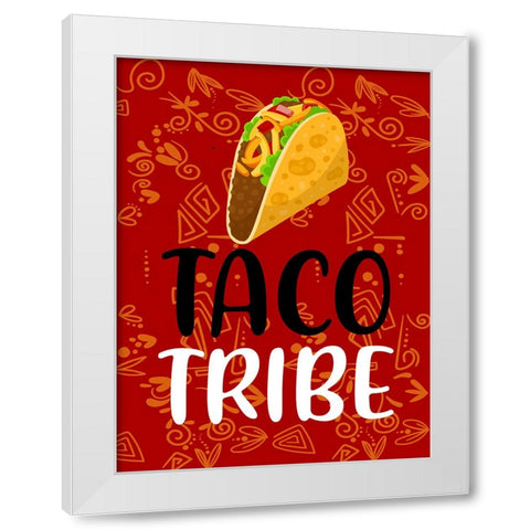 Taco Tribe White Modern Wood Framed Art Print by Allen, Kimberly