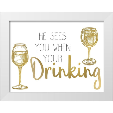 Cheer 4 White Modern Wood Framed Art Print by Allen, Kimberly