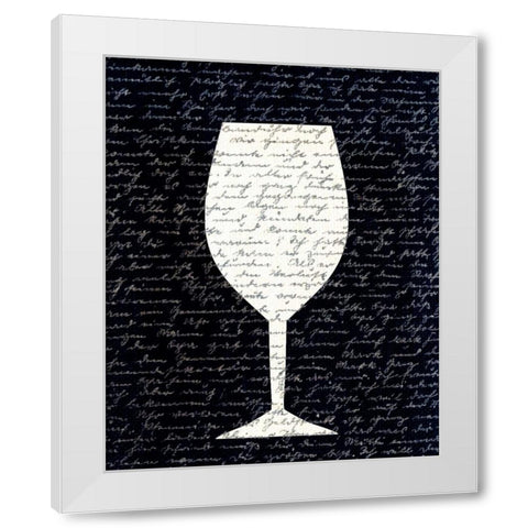 Wine on Black 1 White Modern Wood Framed Art Print by Allen, Kimberly