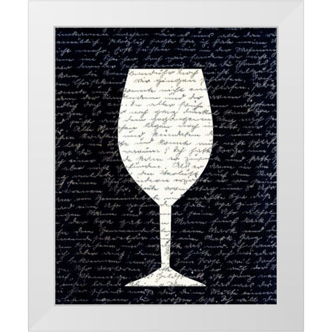 Wine on Black 1 White Modern Wood Framed Art Print by Allen, Kimberly