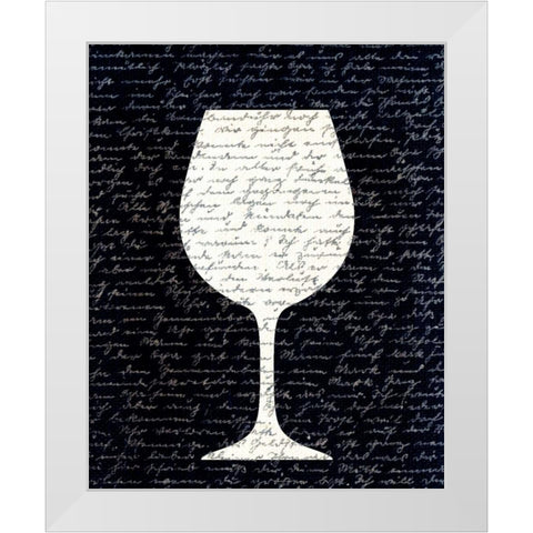 Wine on Black 3 White Modern Wood Framed Art Print by Allen, Kimberly
