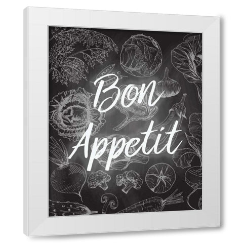 Chalkboard Kitchen 1 White Modern Wood Framed Art Print by Allen, Kimberly