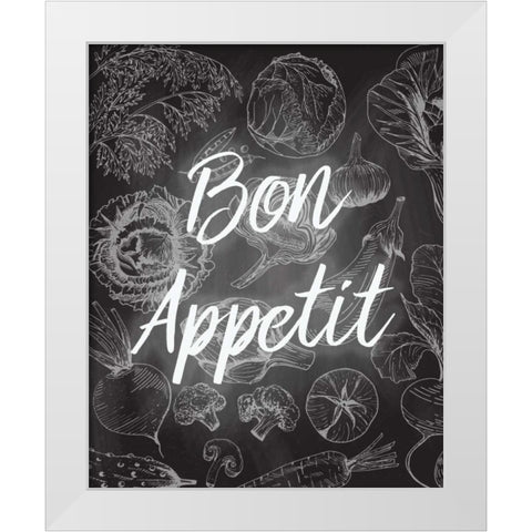 Chalkboard Kitchen 1 White Modern Wood Framed Art Print by Allen, Kimberly