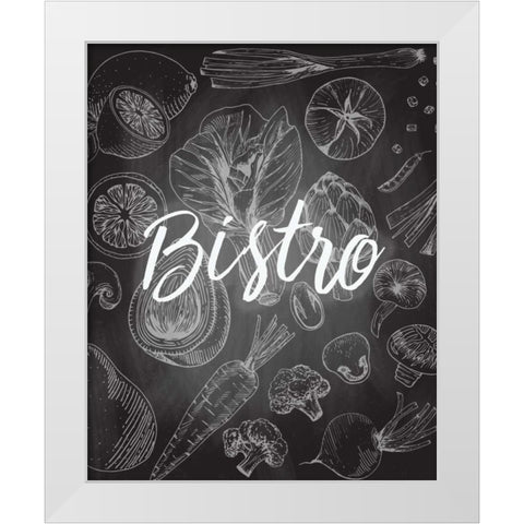 Chalkboard Kitchen 2 White Modern Wood Framed Art Print by Allen, Kimberly