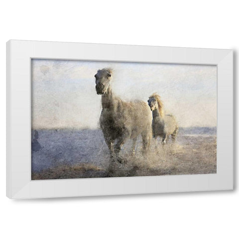 Running Free White Modern Wood Framed Art Print by Allen, Kimberly