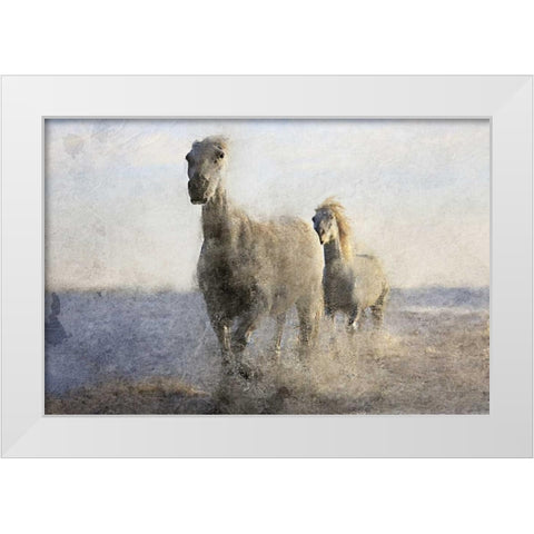 Running Free White Modern Wood Framed Art Print by Allen, Kimberly