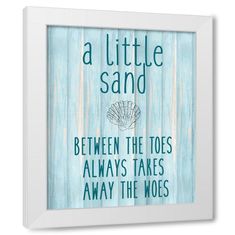 The Sand White Modern Wood Framed Art Print by Allen, Kimberly