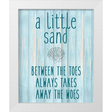 The Sand White Modern Wood Framed Art Print by Allen, Kimberly
