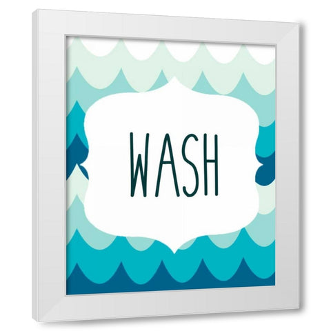 Ocean Waves 1 White Modern Wood Framed Art Print by Allen, Kimberly