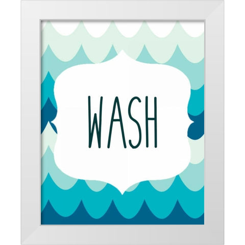 Ocean Waves 1 White Modern Wood Framed Art Print by Allen, Kimberly