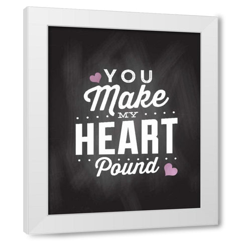 You Make My Heart White Modern Wood Framed Art Print by Allen, Kimberly