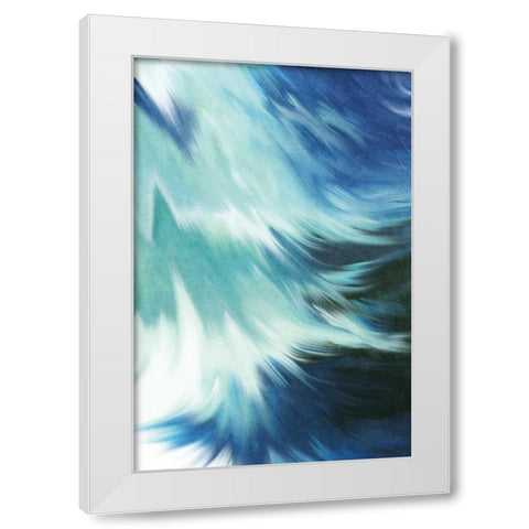Blue Mood White Modern Wood Framed Art Print by Allen, Kimberly