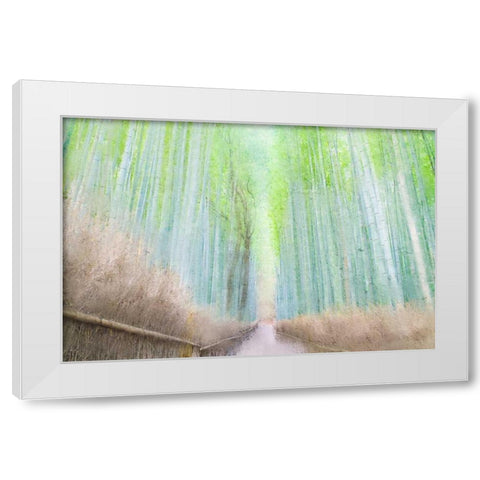 Down the Path White Modern Wood Framed Art Print by Allen, Kimberly