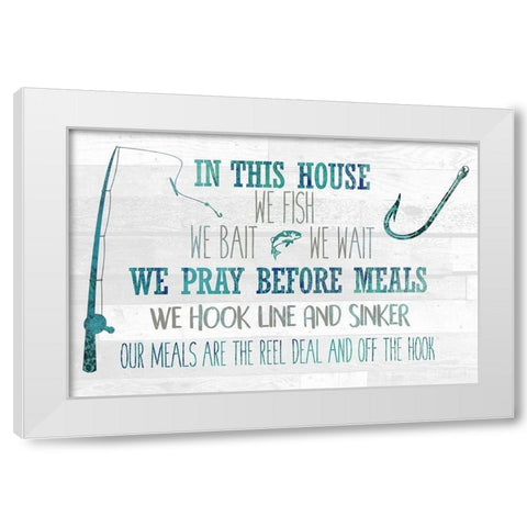 In this House White Modern Wood Framed Art Print by Kimberly, Allen