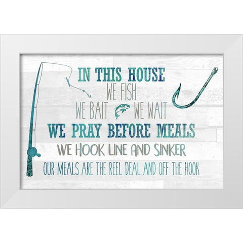 In this House White Modern Wood Framed Art Print by Kimberly, Allen