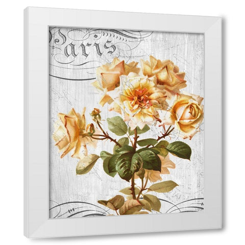 Country Floral 1 White Modern Wood Framed Art Print by Allen, Kimberly