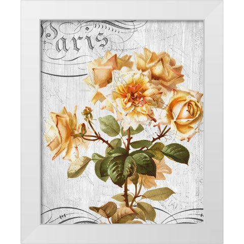Country Floral 1 White Modern Wood Framed Art Print by Allen, Kimberly