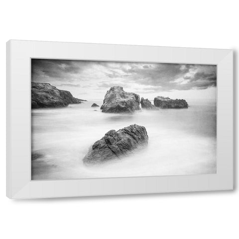 Ocean Dreams White Modern Wood Framed Art Print by Kimberly, Allen