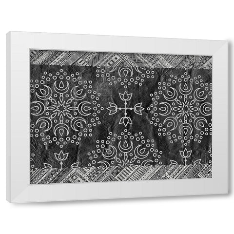 Patterned White Modern Wood Framed Art Print by Kimberly, Allen