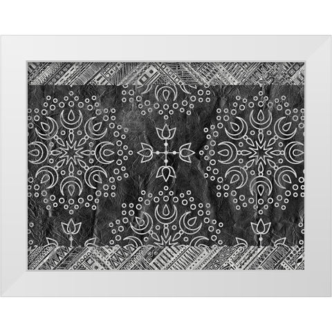 Patterned White Modern Wood Framed Art Print by Kimberly, Allen