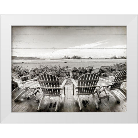On the Deck White Modern Wood Framed Art Print by Kimberly, Allen