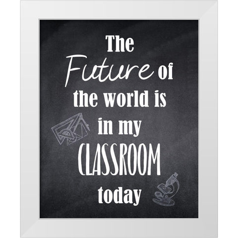 My Classroom 2 White Modern Wood Framed Art Print by Kimberly, Allen