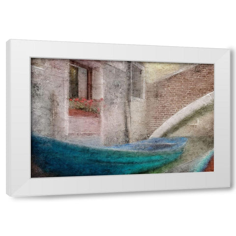On the Gondola White Modern Wood Framed Art Print by Kimberly, Allen