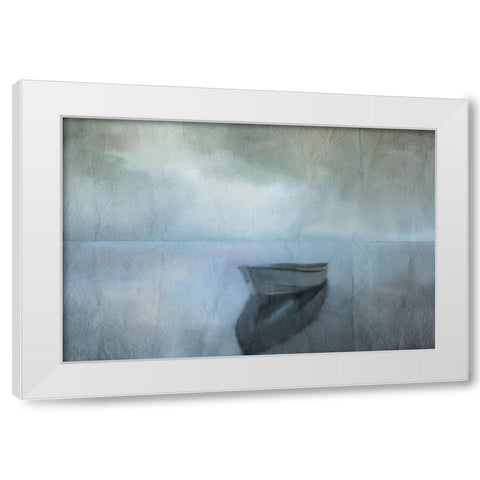 Morning Row White Modern Wood Framed Art Print by Kimberly, Allen