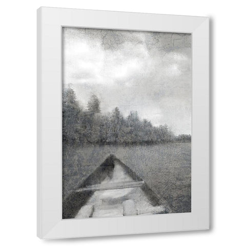 Canoe Tip White Modern Wood Framed Art Print by Kimberly, Allen