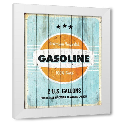 Gasoline White Modern Wood Framed Art Print by Kimberly, Allen