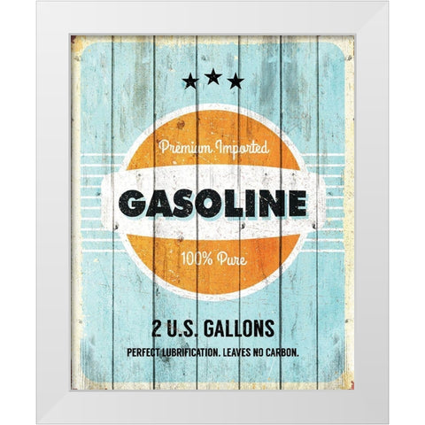 Gasoline White Modern Wood Framed Art Print by Kimberly, Allen