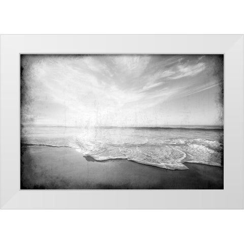 A Day at the Coast White Modern Wood Framed Art Print by Kimberly, Allen