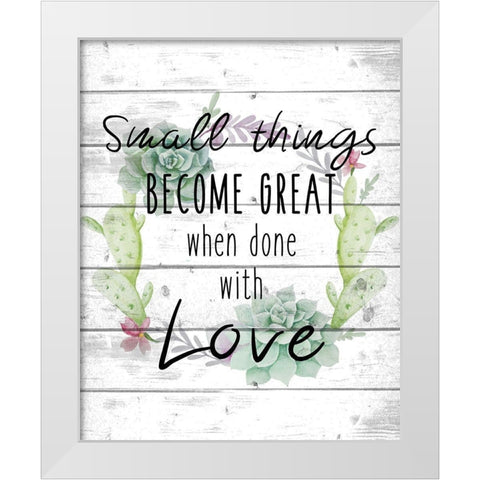 Small Things A White Modern Wood Framed Art Print by Kimberly, Allen