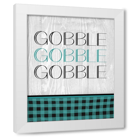 Gobble White Modern Wood Framed Art Print by Kimberly, Allen