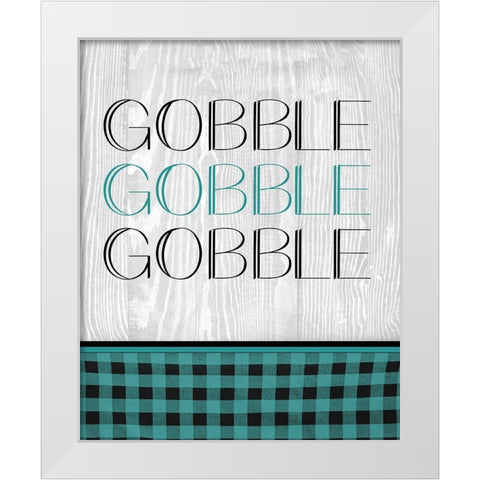 Gobble White Modern Wood Framed Art Print by Kimberly, Allen