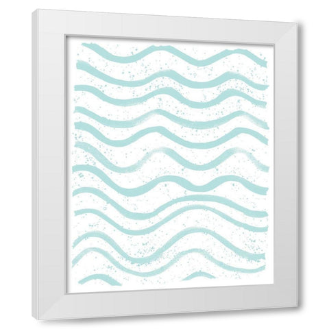 Seaside Pattern 2 White Modern Wood Framed Art Print by Kimberly, Allen