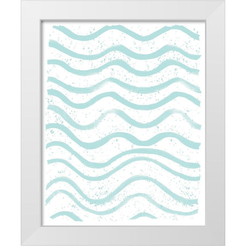 Seaside Pattern 2 White Modern Wood Framed Art Print by Kimberly, Allen