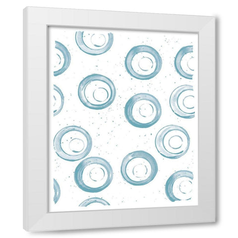 Seaside Pattern 3 White Modern Wood Framed Art Print by Kimberly, Allen