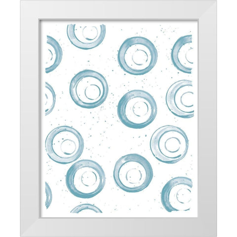 Seaside Pattern 3 White Modern Wood Framed Art Print by Kimberly, Allen
