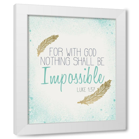 Impossible White Modern Wood Framed Art Print by Kimberly, Allen